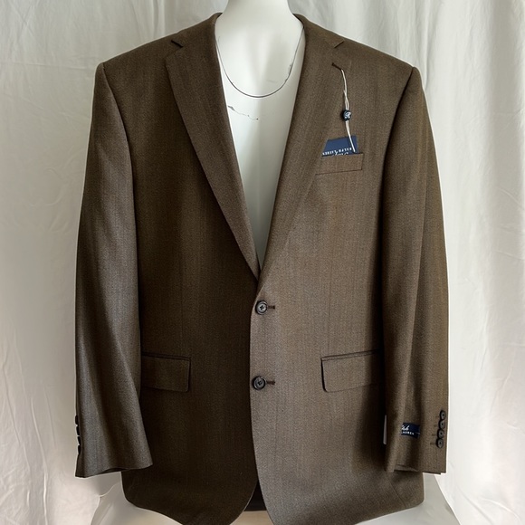 Ralph Lauren 2-Button Blazer Brown Silk Jacket Blazer New 46 Long - Picture 7 of 16